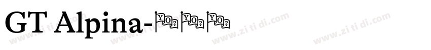 GT Alpina字体转换